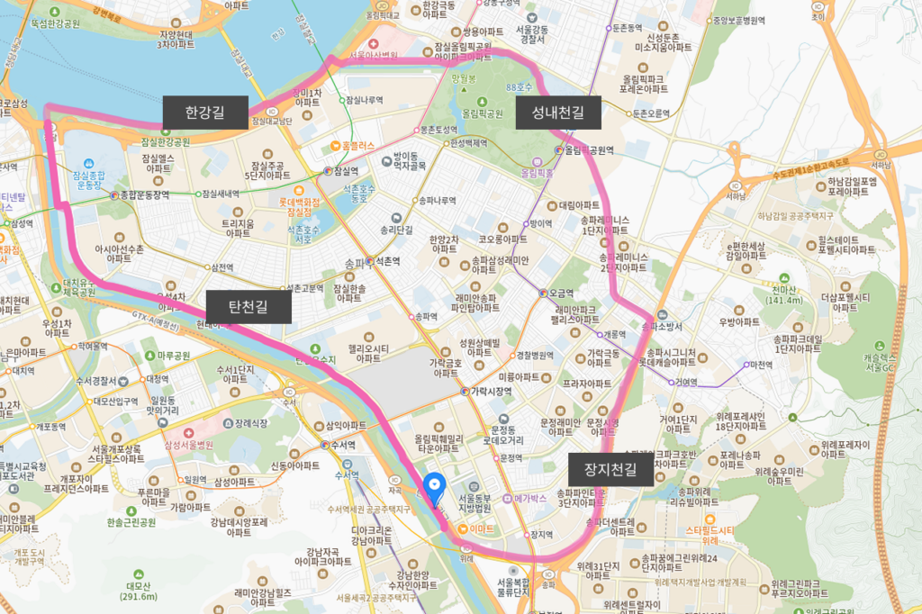 송파 둘레길 러닝 코스